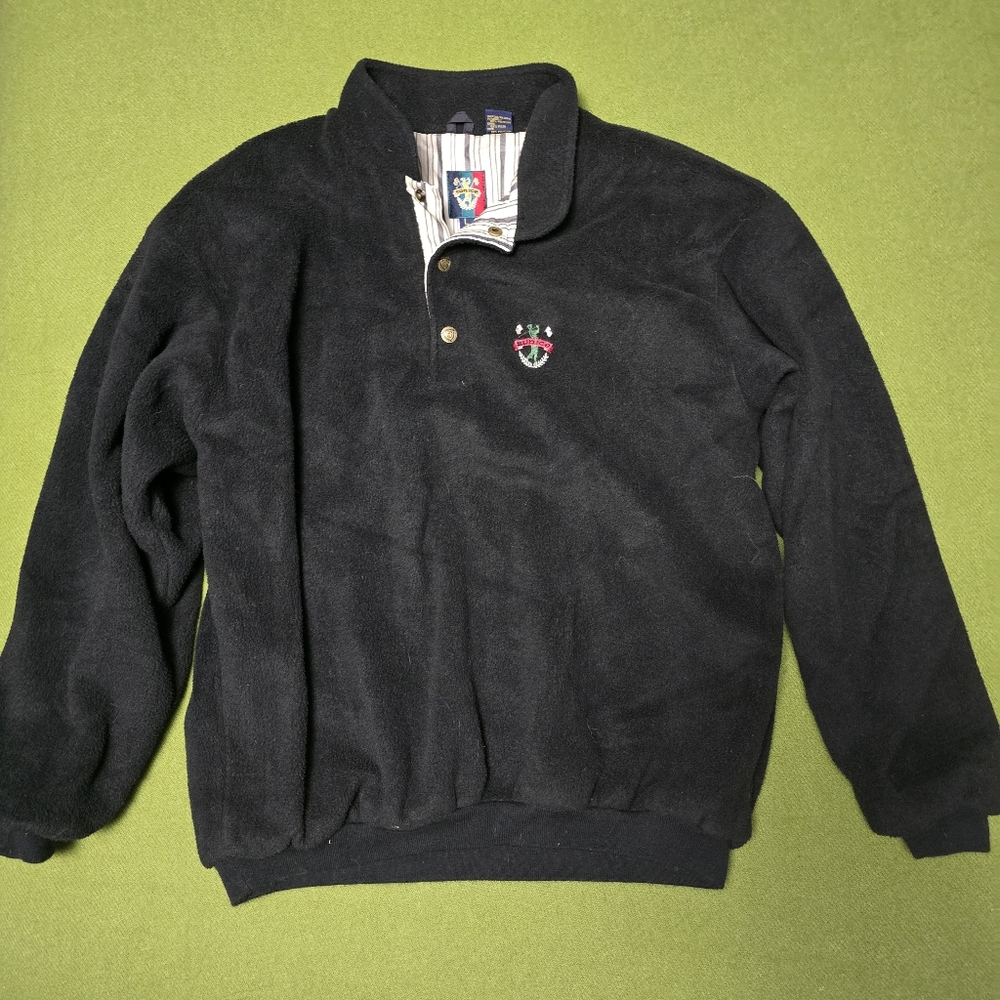 Vintage Sunice Black Flecce Crest Logo Patch